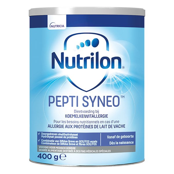 can of nutrilon pepti syneo for children with cow's milk allergie