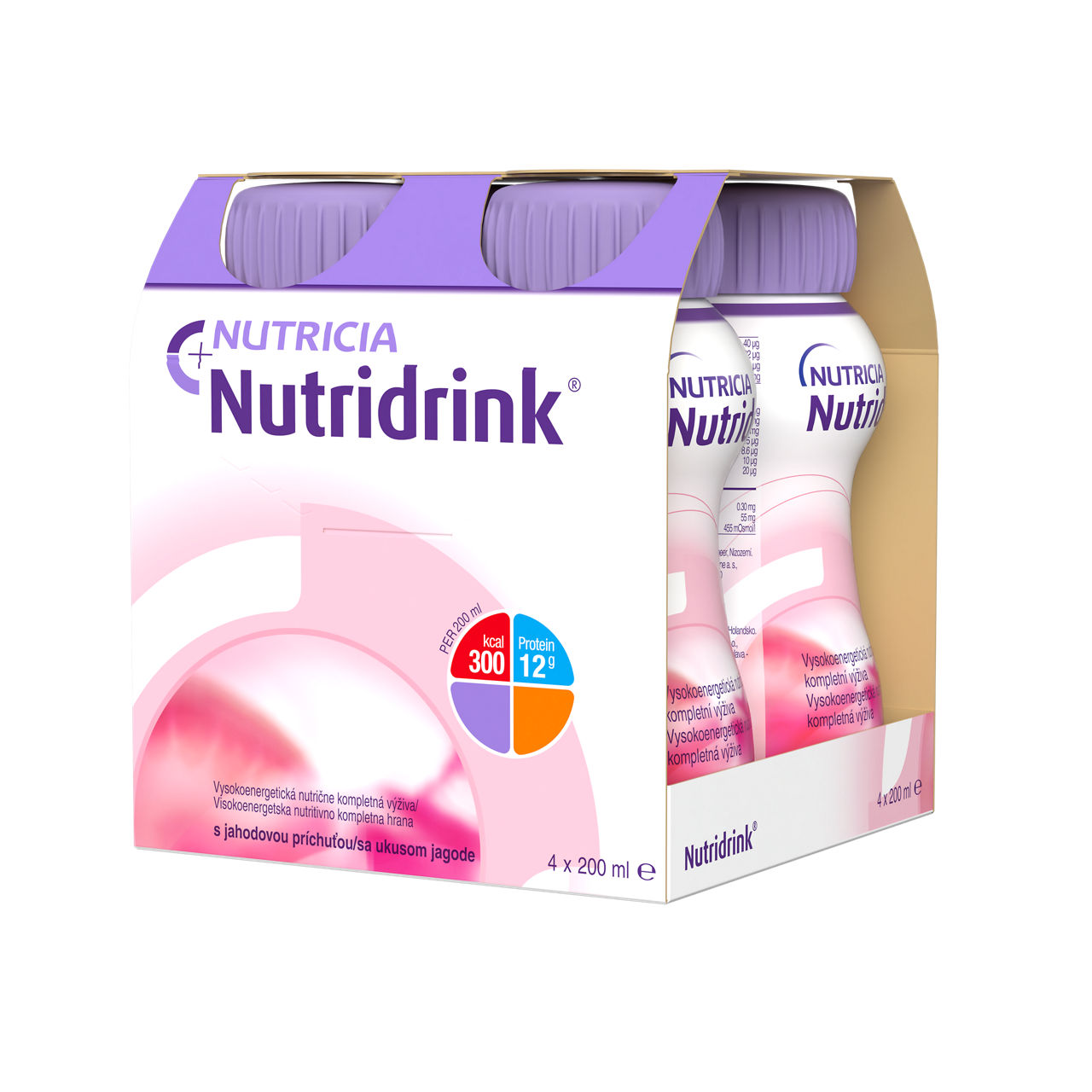 Nutridrink sa ukusom jagode 4x200 ml - pakovanje od 4