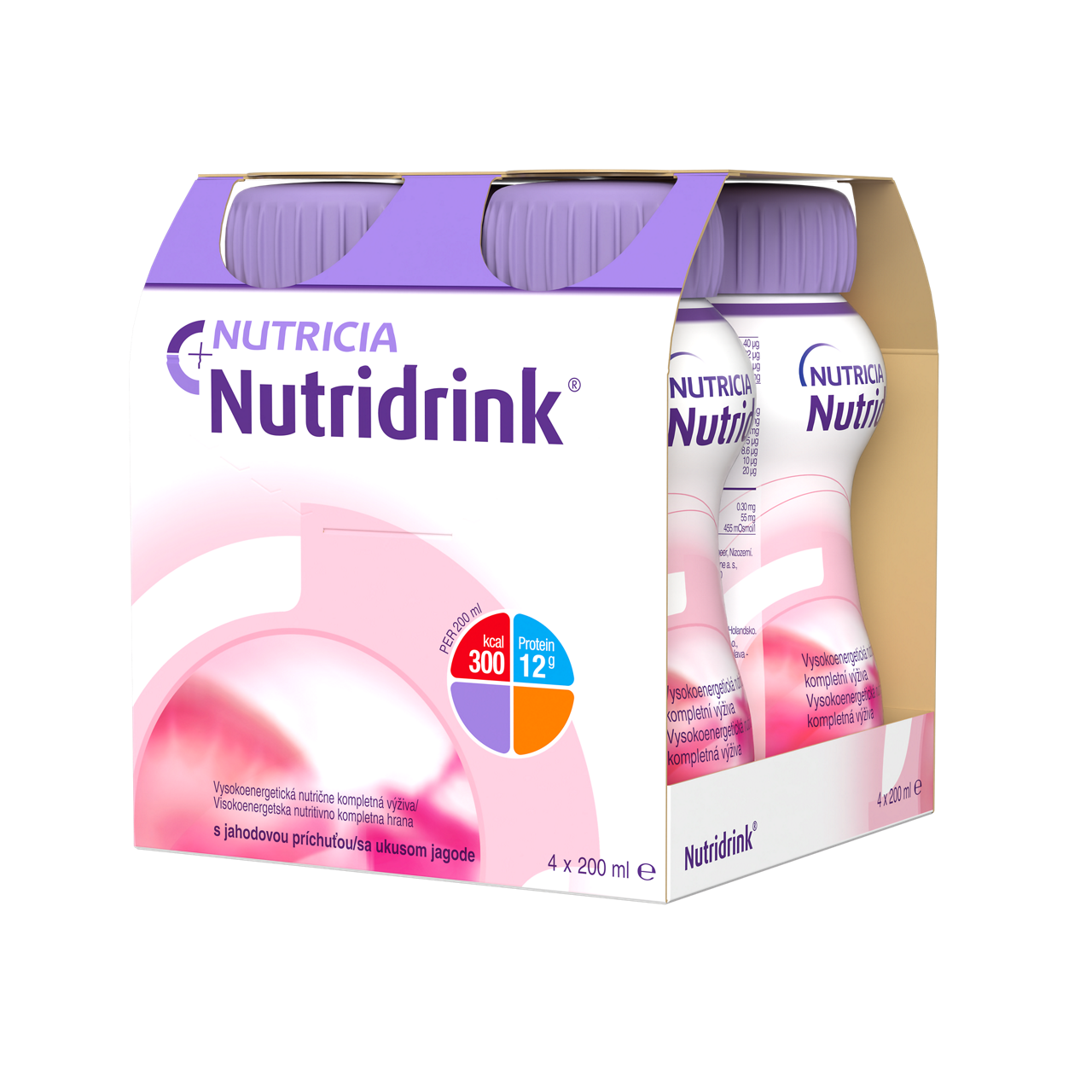 Nutridrink sa ukusom jagode 4x200 ml - pakovanje od 4
