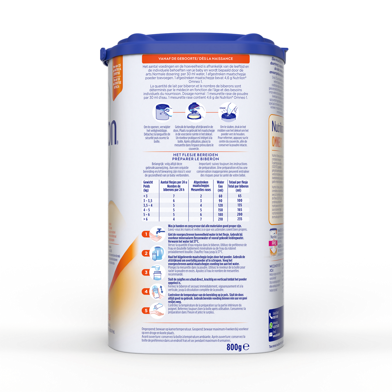 Nutrilon® Omneo 1: pour les besoins nutritionnels en cas de crampes, coliques, selles dures ou constipation.