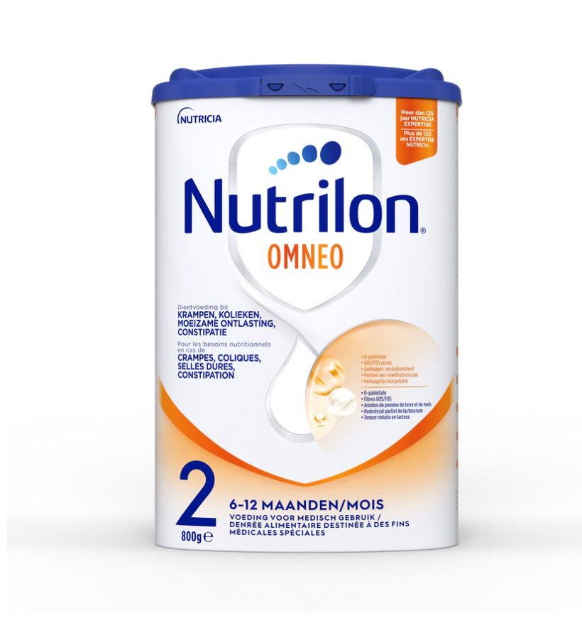 devant de boîte de nutrilon omneo 2 de 0 - 6 mois 