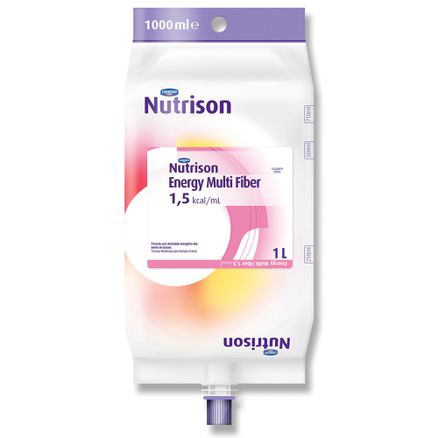 Nutricia Nutrison Energy Multi Fibre – pripravljena sondna (cevna) prehranska formula z vlakninami in visoko energijsko gostoto (1,5 kcal/ml), v 1000 ml vrečki, živilo za posebne zdravstvene namene za prehransko uravnavanje bolezni povezanih s podhranjenostjo pri bolnikih z višjimi energijskimi potrebami.