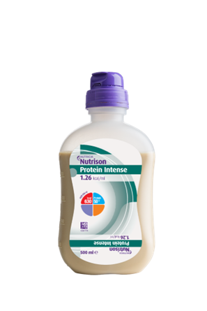 Nutricia Nutrison Protein Intense – pripravljena enteralna prehrana z visoko vsebnostjo beljakovin (10 g/100 ml), brez vlaknin, laktoze (<300 mg/kg) in glutena (<20 mg/kg), v 500 ml plastični embalaži (OpTri), primerna kot edini vir prehrane pri dietnem uravnavanju bolezensko pogojene podhranjenosti pri kritično bolnih pacientih