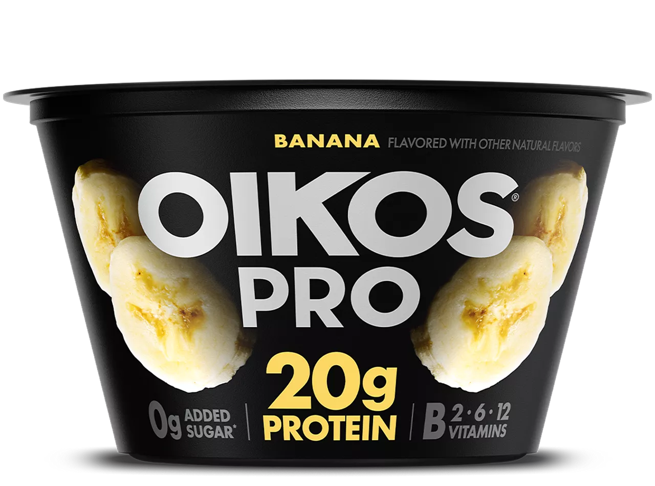 Banana Oikos PRO High Protein Yogurt Cultured Ultra Filtered Milk
