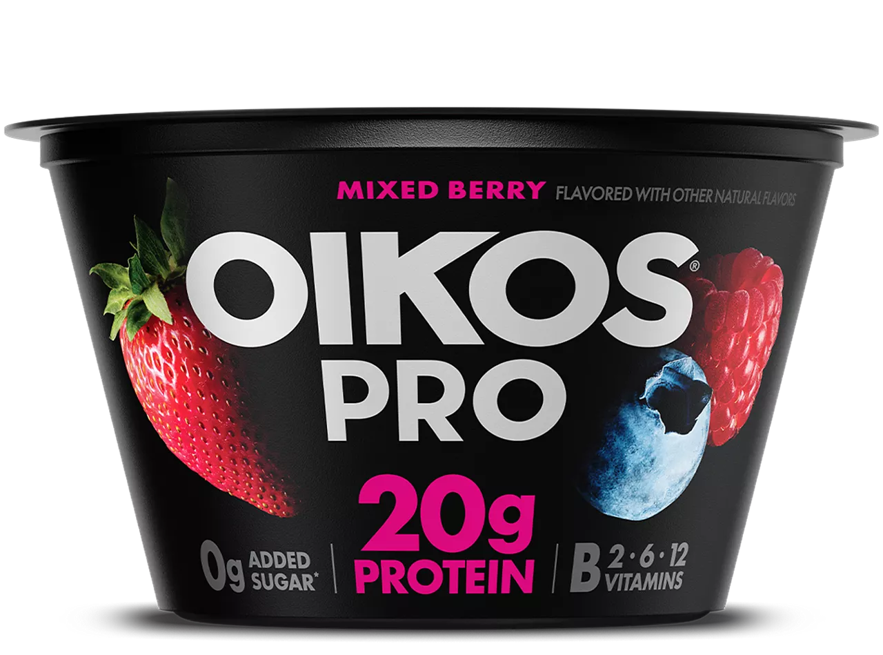 Mixed Berry Oikos Pro High Protein Yogurt Cultured Ultra Filtered Milk