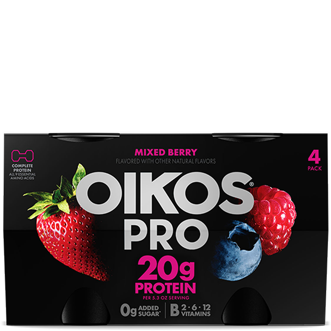 Mixed Berry Oikos Pro High Protein Yogurt Cultured Ultra Filtered Milk Multipack