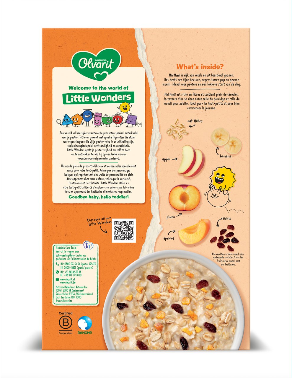 OLV MINI MUESLI FRUIT 8x250G - 2D BOP - 199985 - 8712400120098