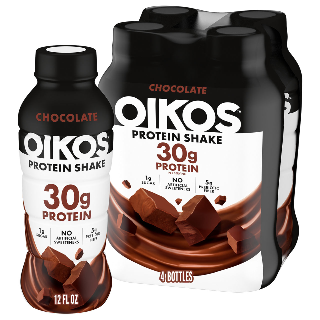 Chocolate Oikos High Protein Shake 4 Pack with 30g Protein