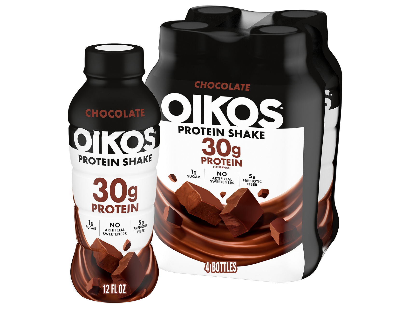 Chocolate Oikos High Protein Shake 4 Pack with 30g Protein