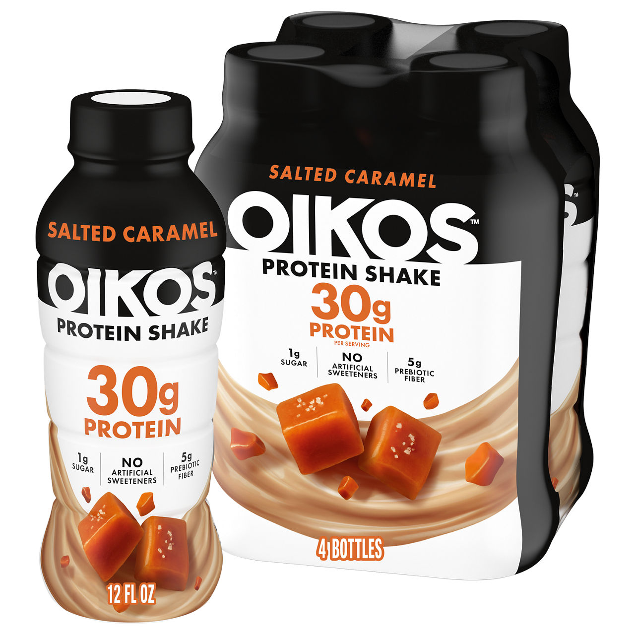 Salted Caramel Oikos High Protein Shake 4 Pack with 30g Protein