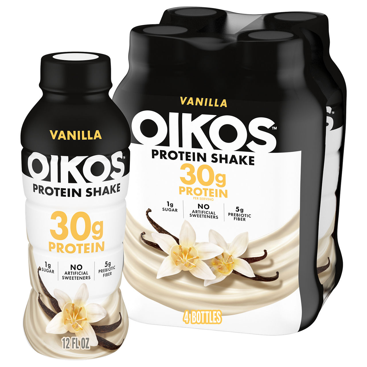 Vanilla Oikos High Protein Shake 4 Pack with 30g Protein