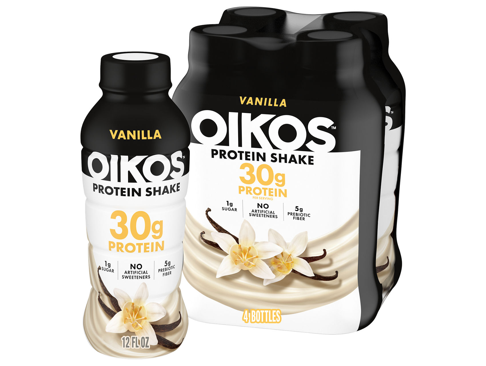Vanilla Oikos High Protein Shake 4 Pack with 30g Protein