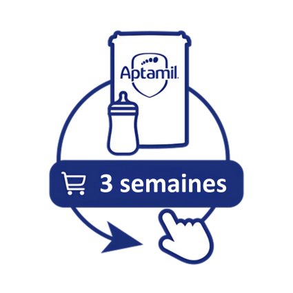 3 écrans de smartphone avec les intervalles d'abonnement. Une main clique sur 4 semaines