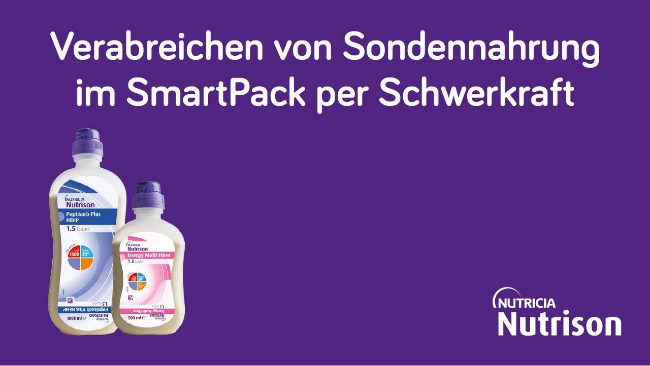 verabreichen von sondennahrung im smartpack per schwerkraft