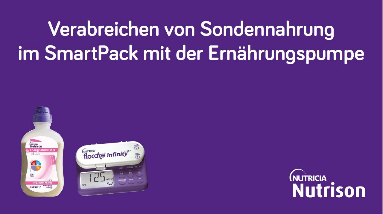 verabreichen von sondennahrung im smartpack mit der flocare infinity ernaehrungspumpe