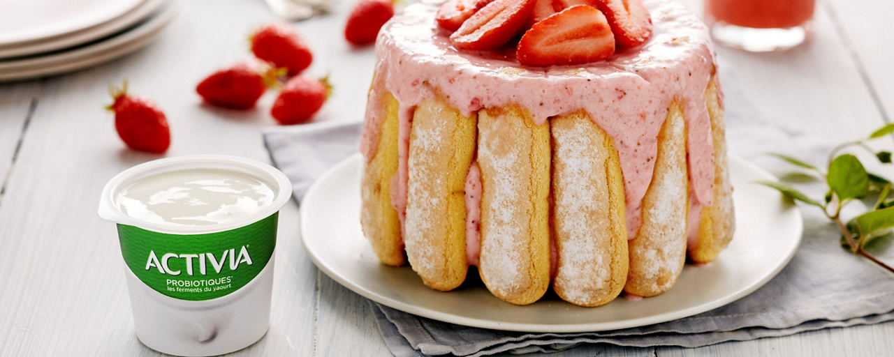 visuel Charlotte aux fraises et à la menthe