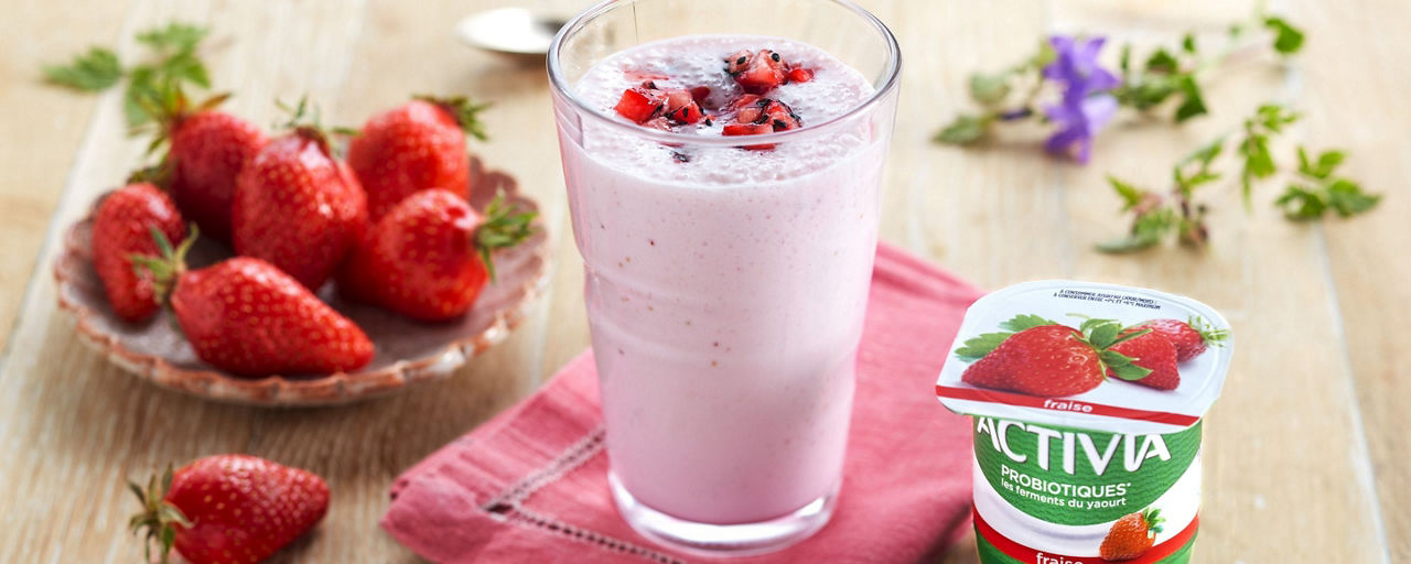 Smoothie aux fraises
