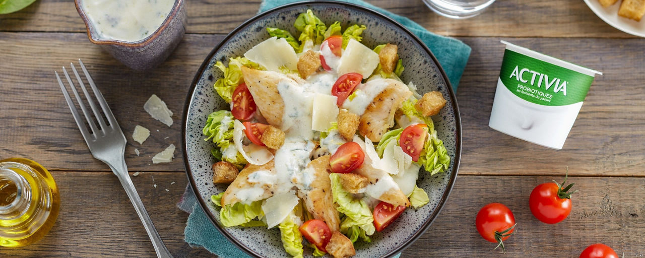 Salade d’aiguillette de poulet façon César
