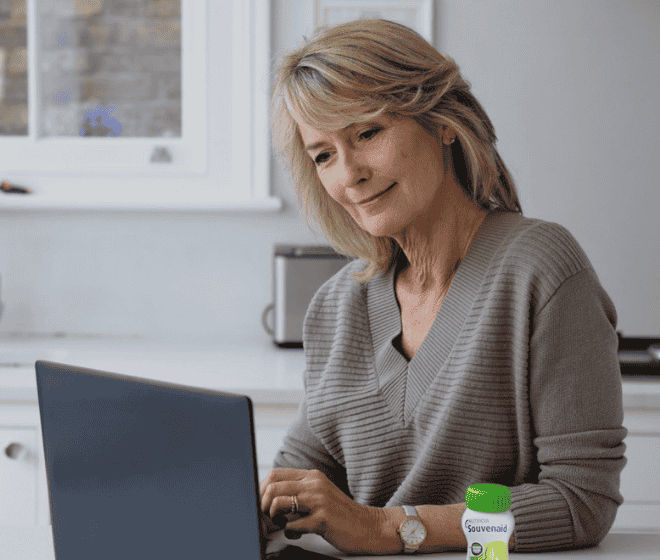 Woman using a laptop 