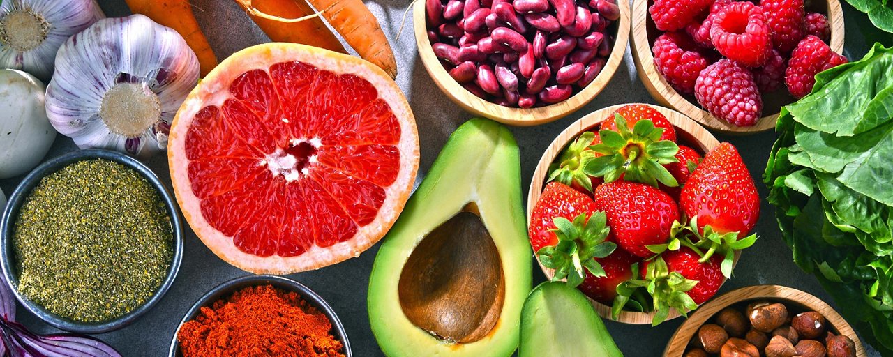 Alimenti colorati e sani