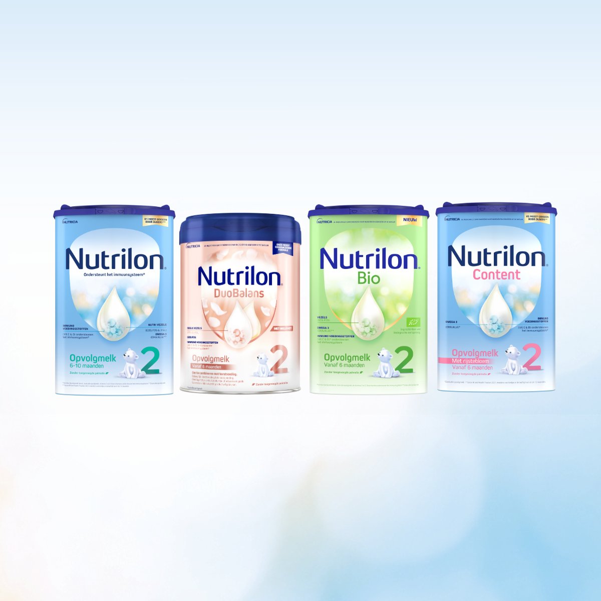 Verschillende soorten Nutrilon Opvolgmelk