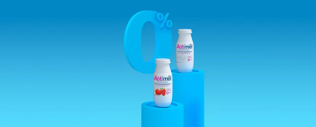 Actimel 0% banner