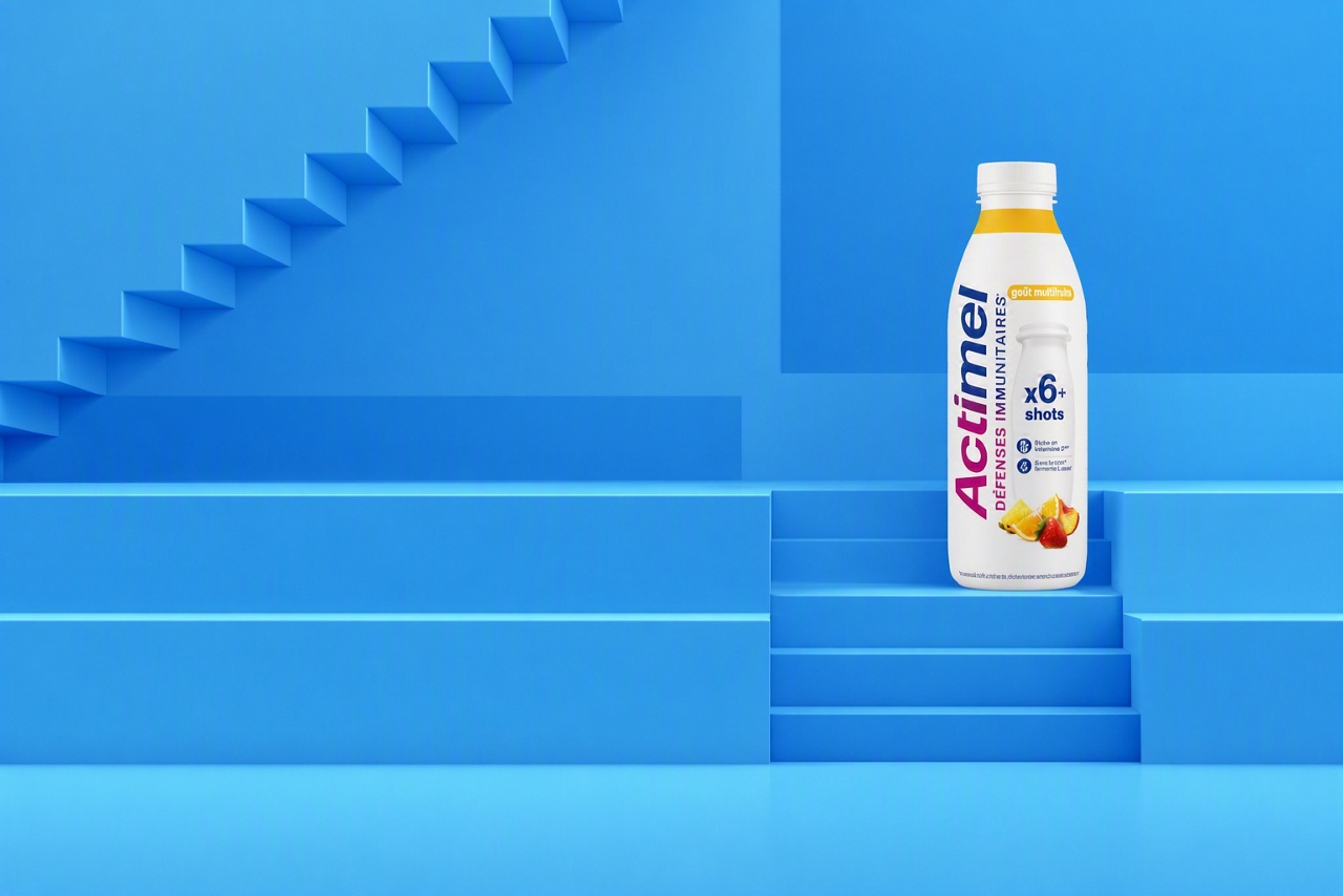Actimel bottle wide banner