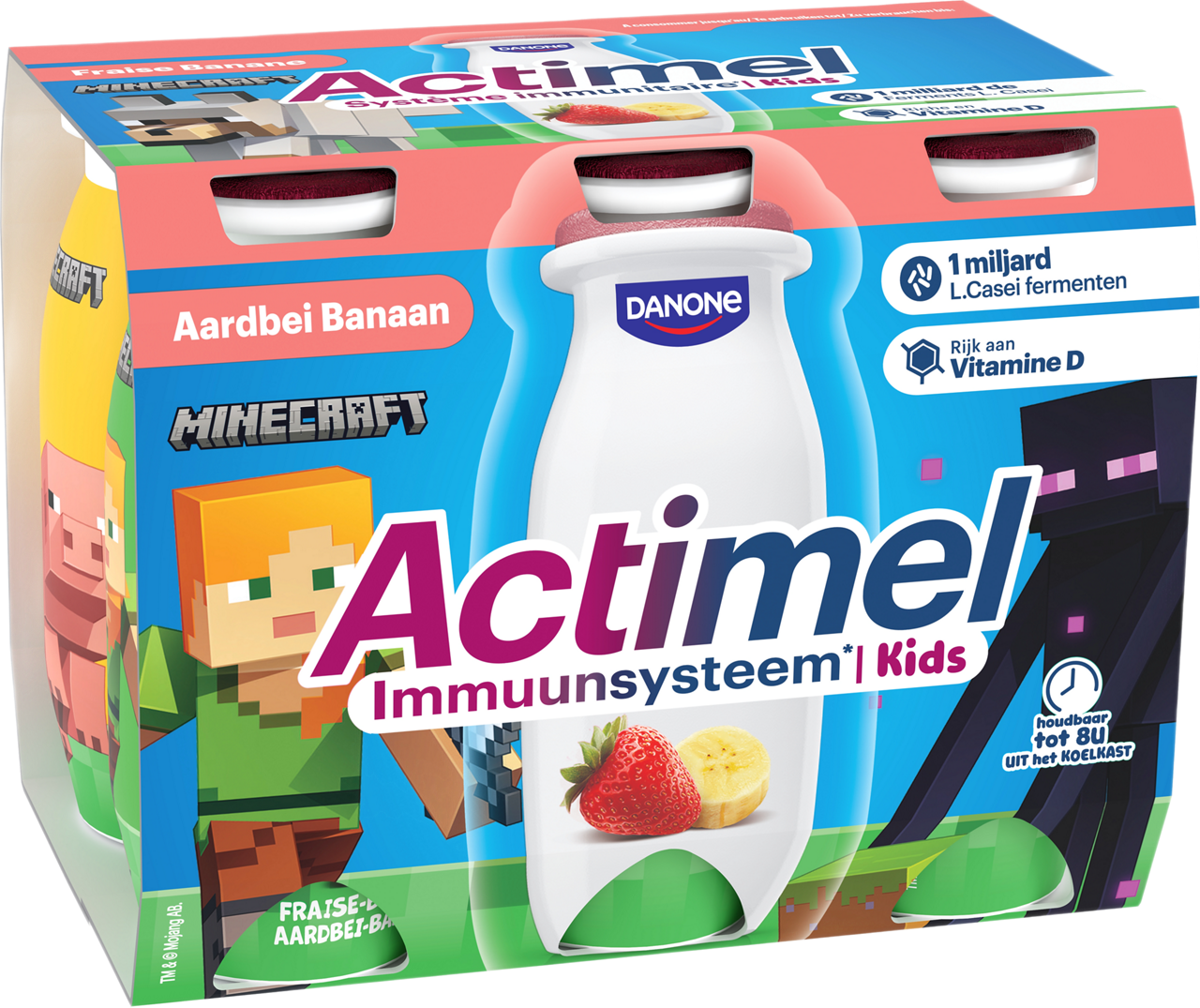 actimel kids Mario aardbei banaan