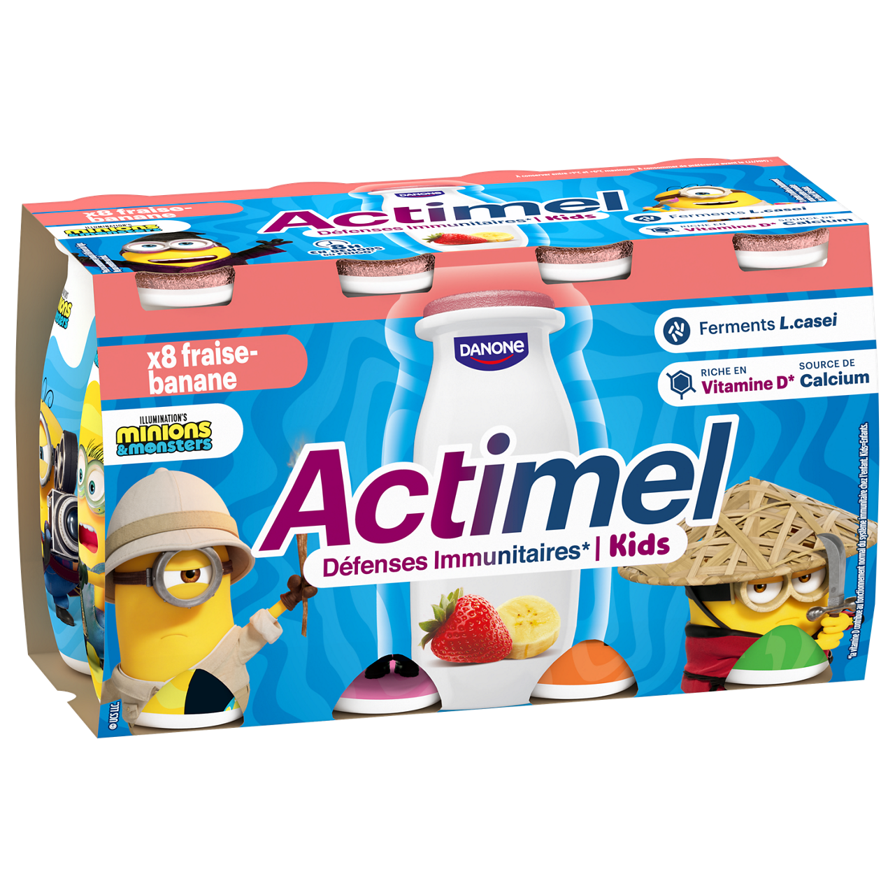 actimel kids fraise banane