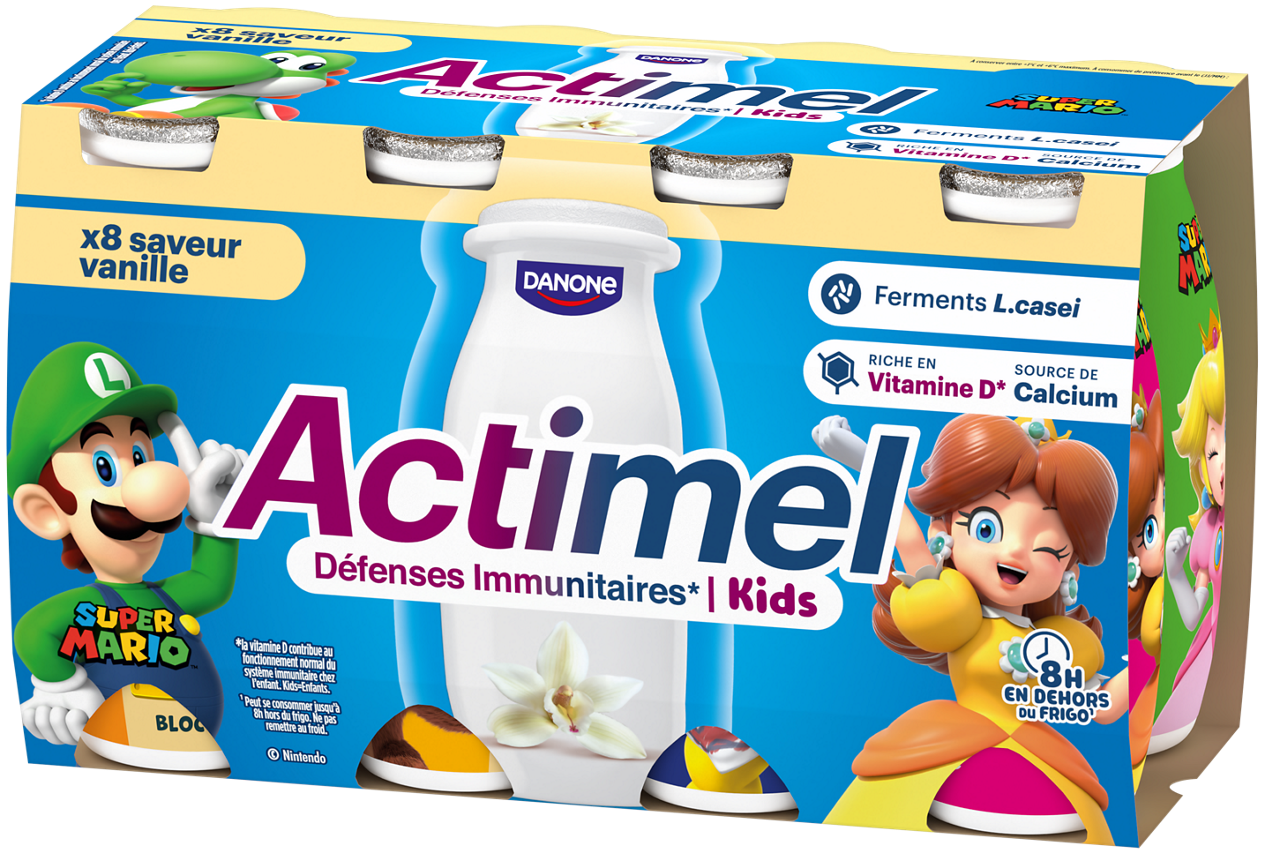 actimel kids Mario saveur vanille
