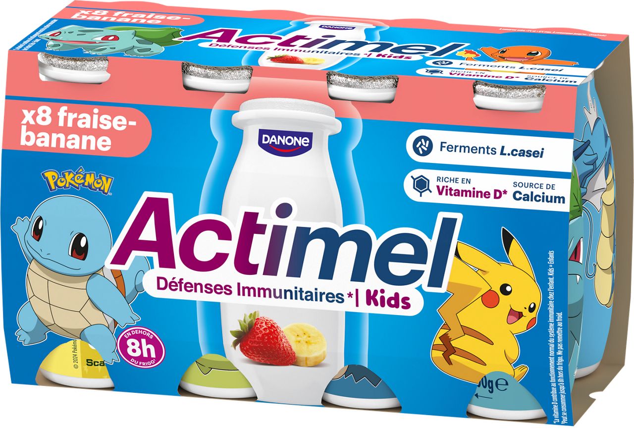 actimel kids fraise banane 