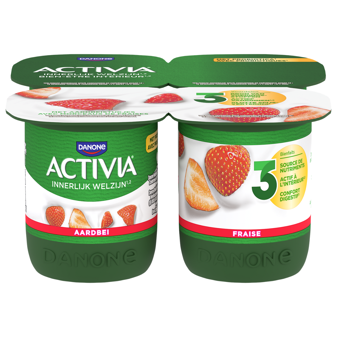 Activia yogurts fruit aardbei