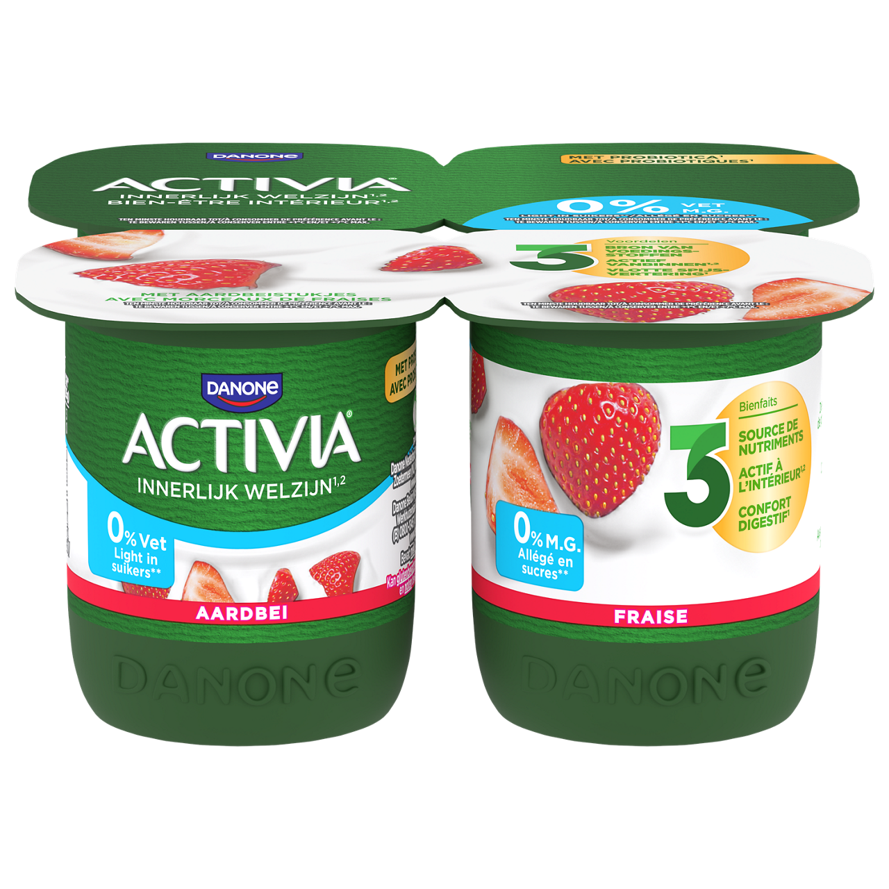 Activia yogurts fruit fraise 0%