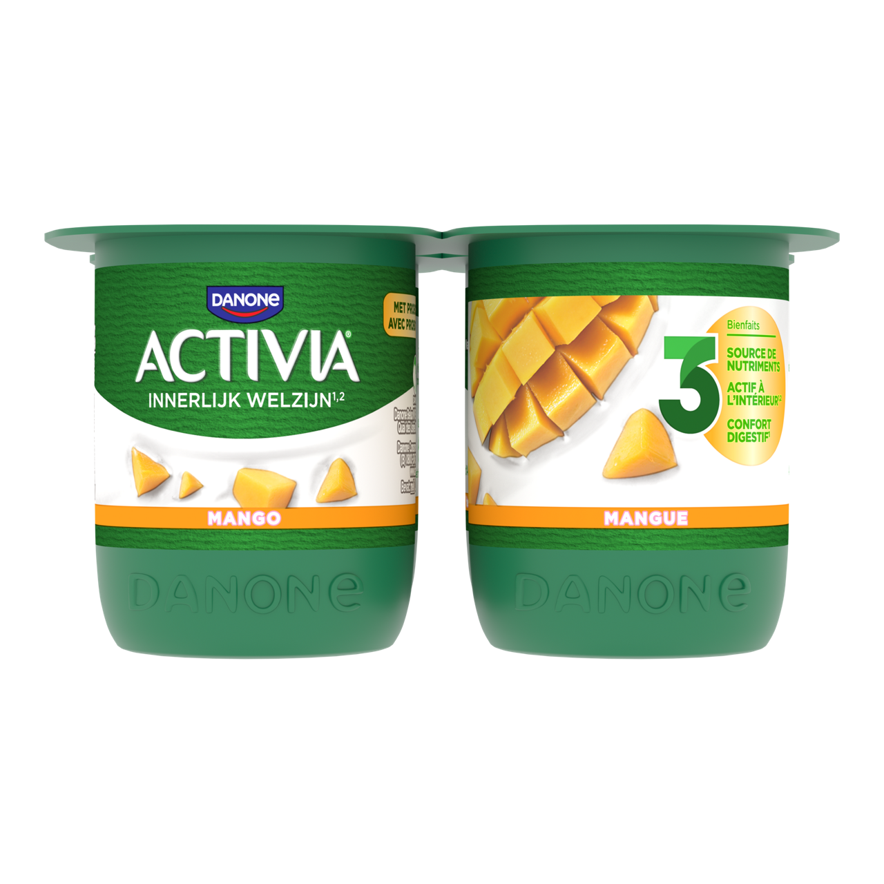 Activia yogurts fruit mango