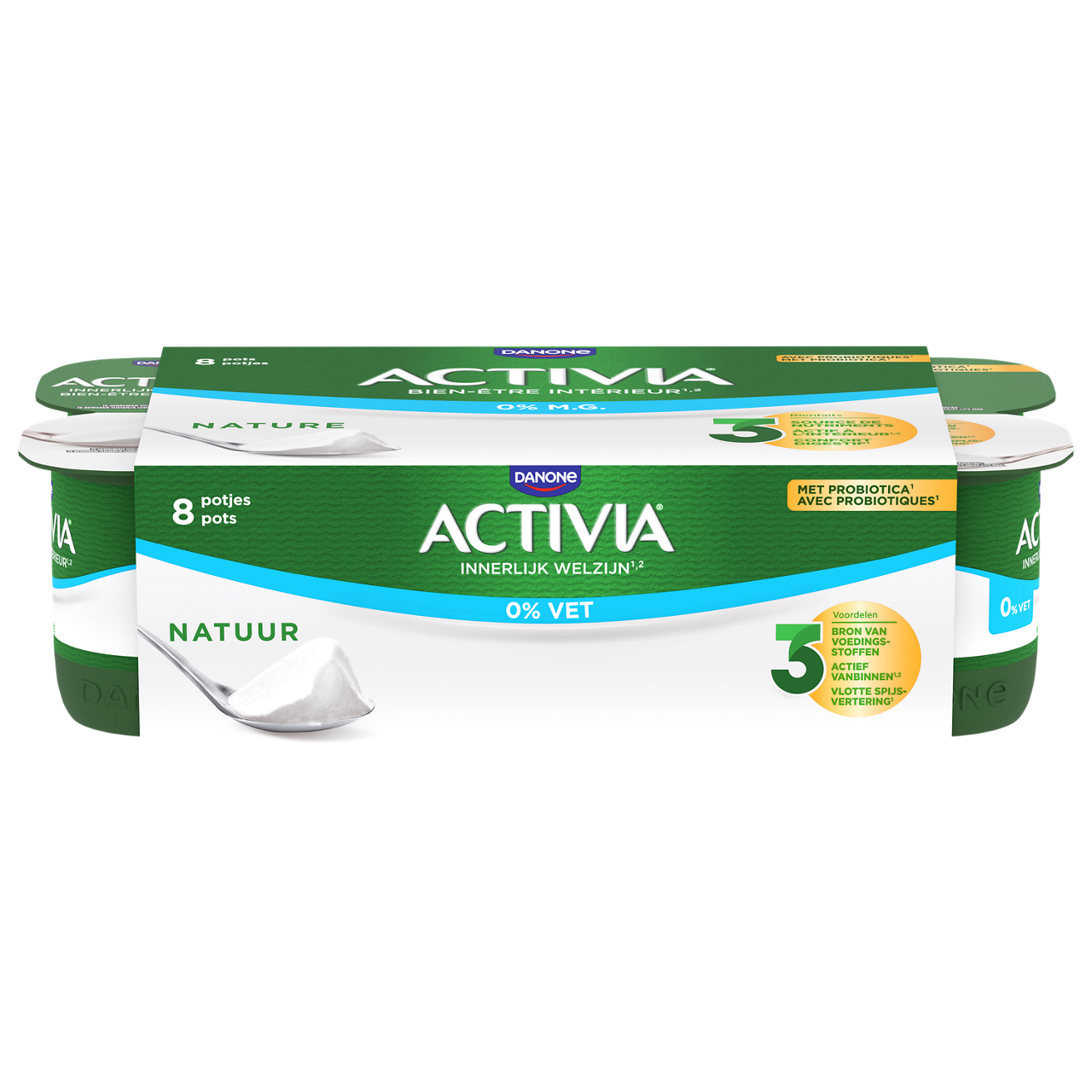 Activia yogurts nature 0% 8X125