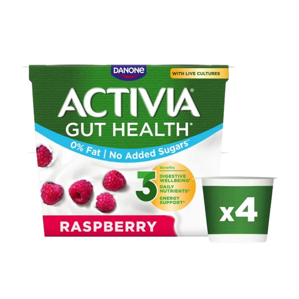 Activia 0% Fat Raspberry Secondary Packshot
