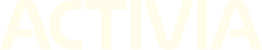 ACTIVIA wordmark in light cream text