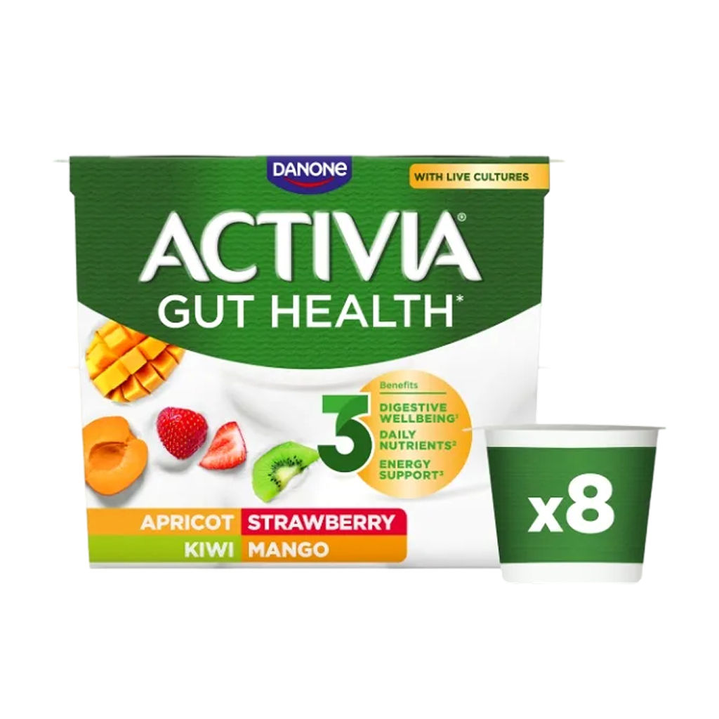 Activia Apricot, Kiwi, Strawberry, Mango Secondary Packshot