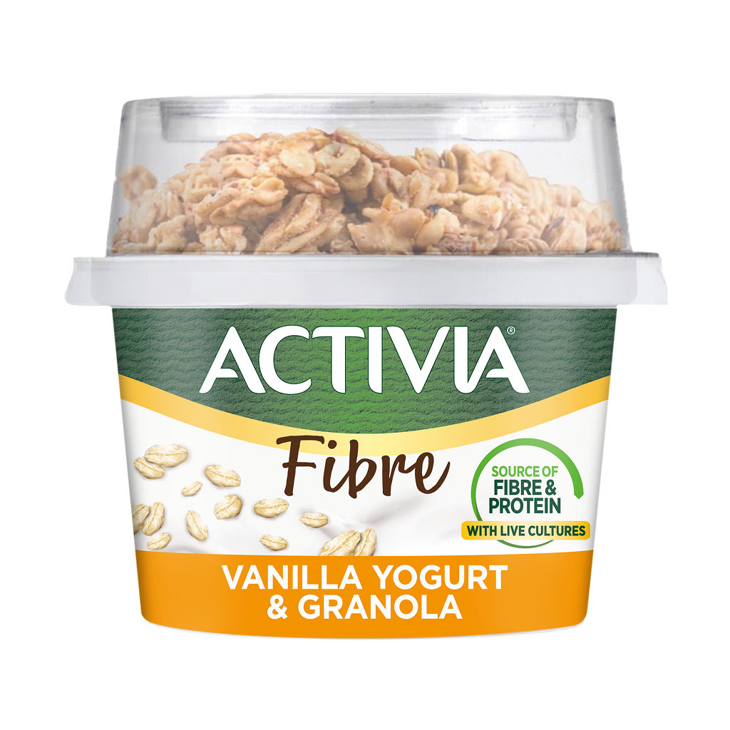 Activia Probiotics Low Fat Vanilla Yogurt & Granola Secondary Packshot