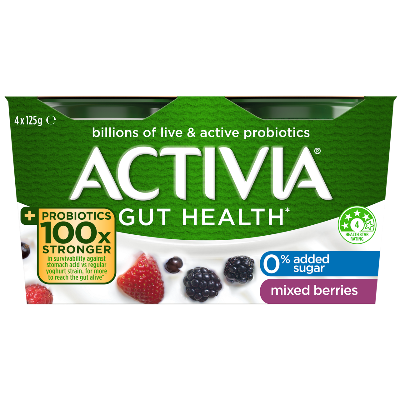 4 pack tubs Berry Yogourt