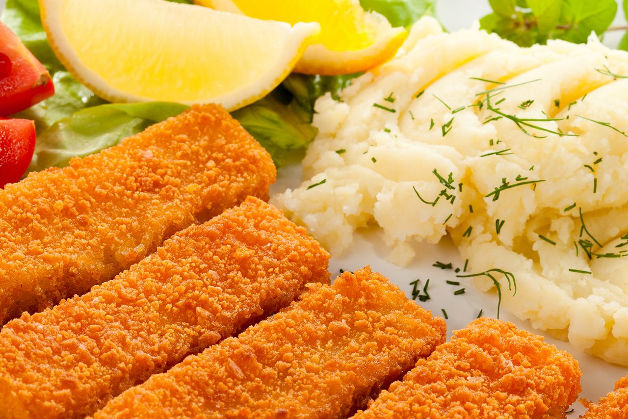 Fischstäbchen Püree