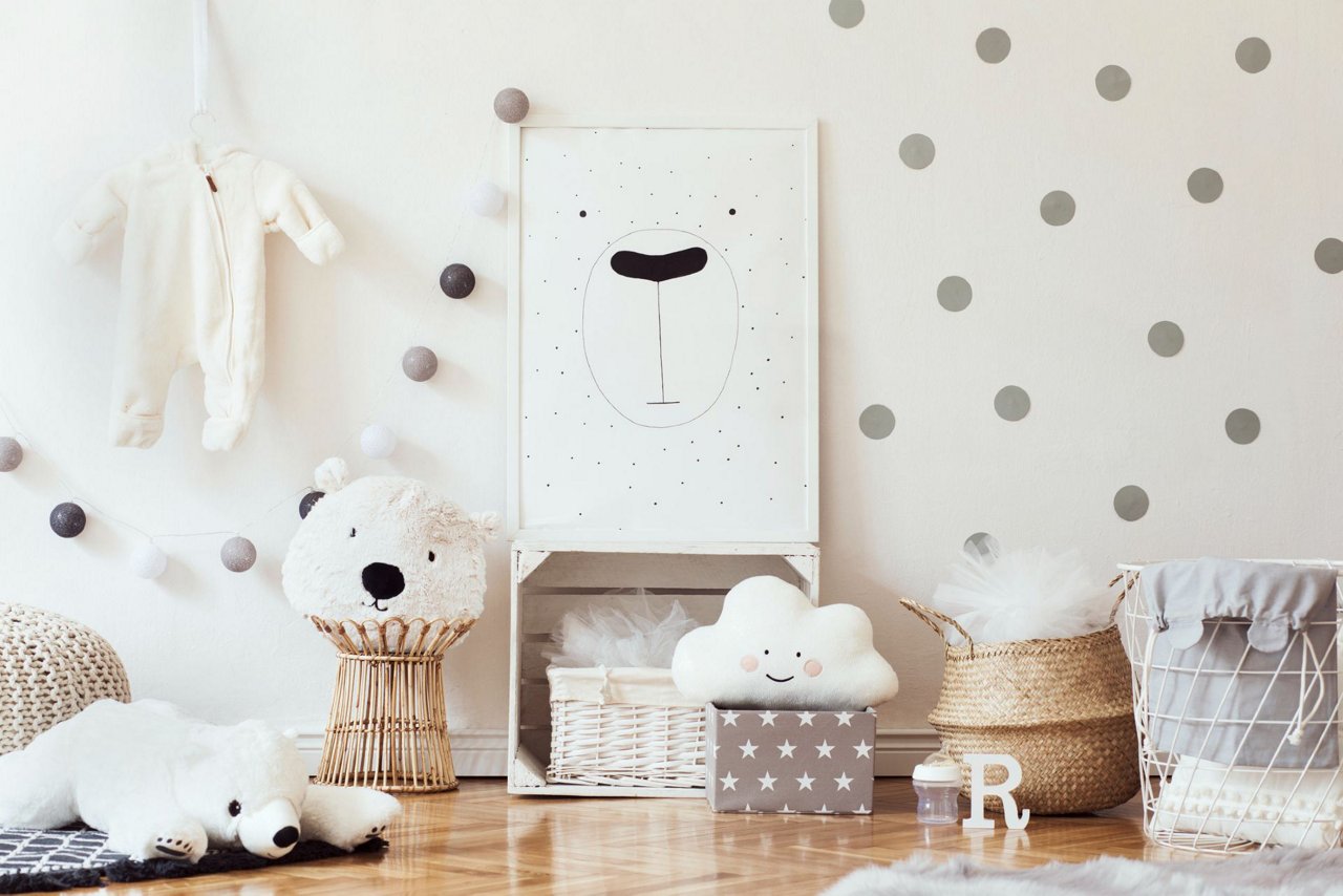 Babyzimmer mit Bärchendekoration