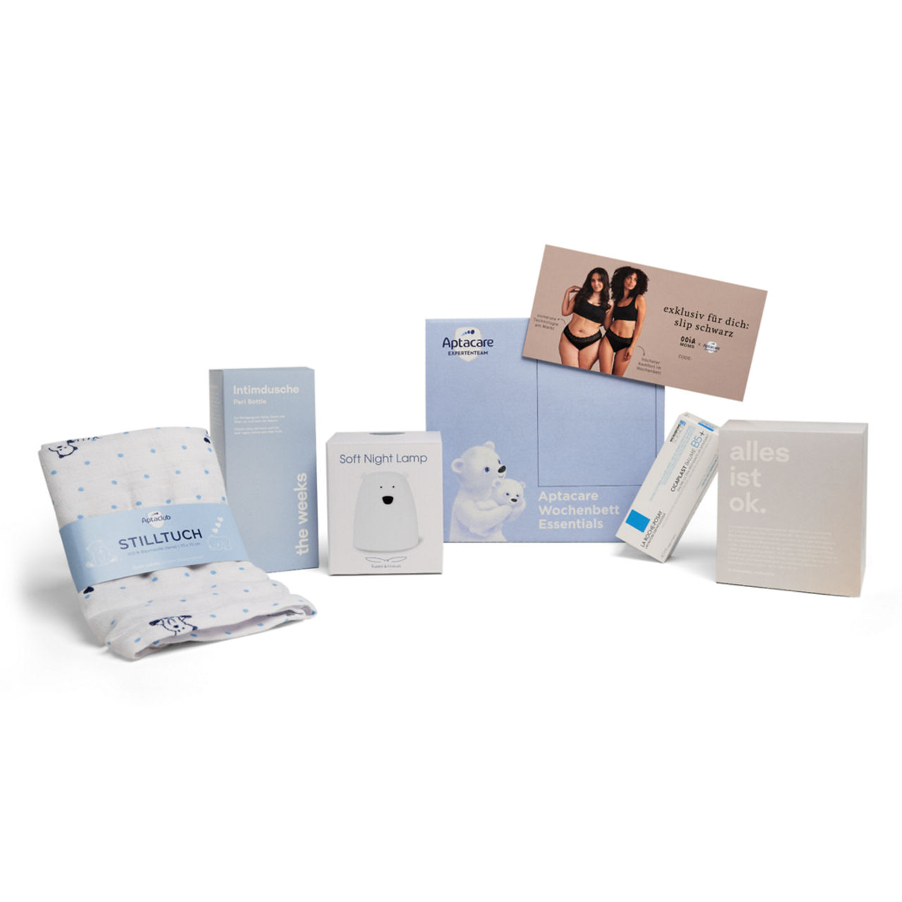 aptacare wochenbett essentials packed