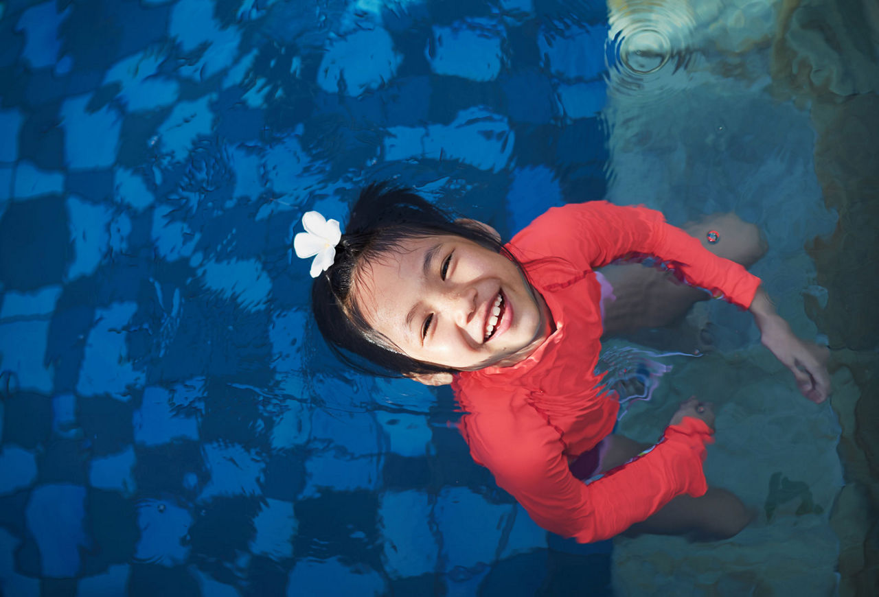 Girl in swimming pool