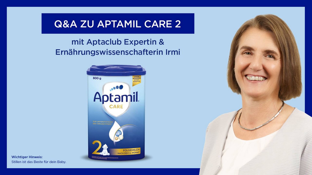 Aptamil Q&A zu CARE 2 mit Irmi