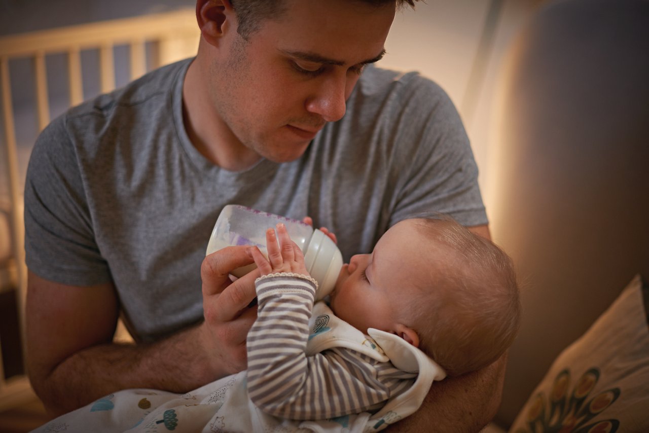 Baby mit Schoppen
