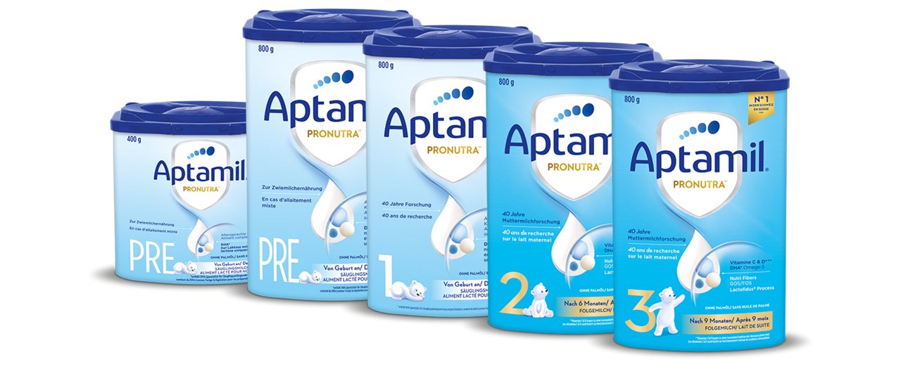 Aptamil CH Asset Range Packshot PN Pre-1-2-3