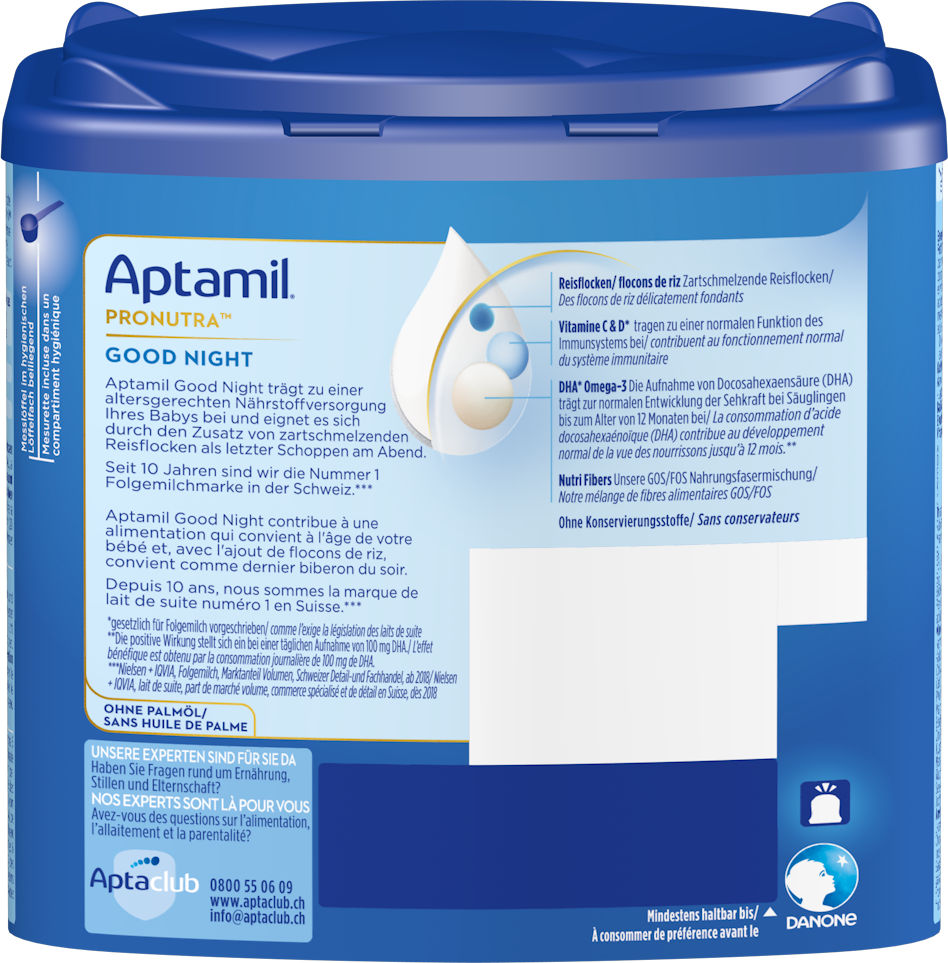 Aptamil Good Night 400g POF CH Packshot back