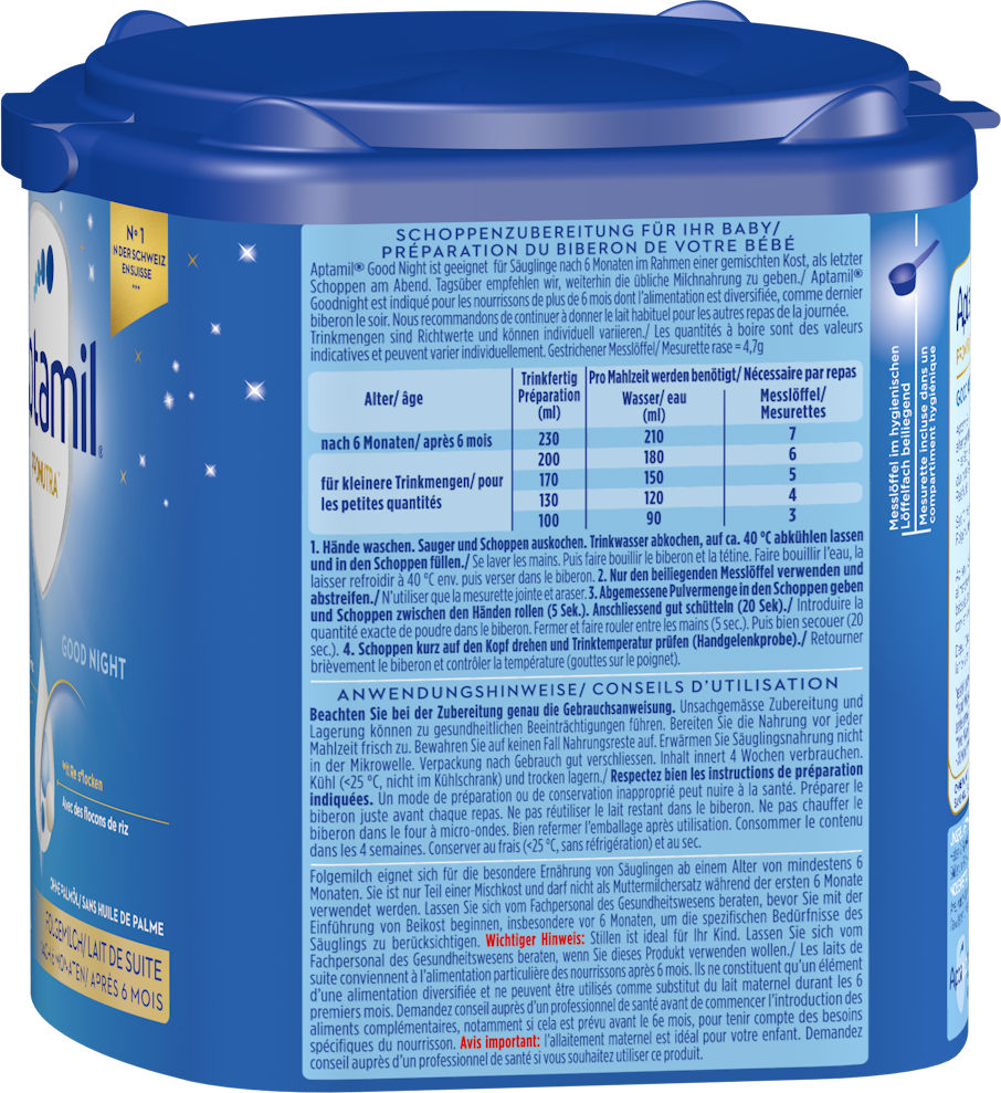 Aptamil Good Night 400g POF CH Packshot right