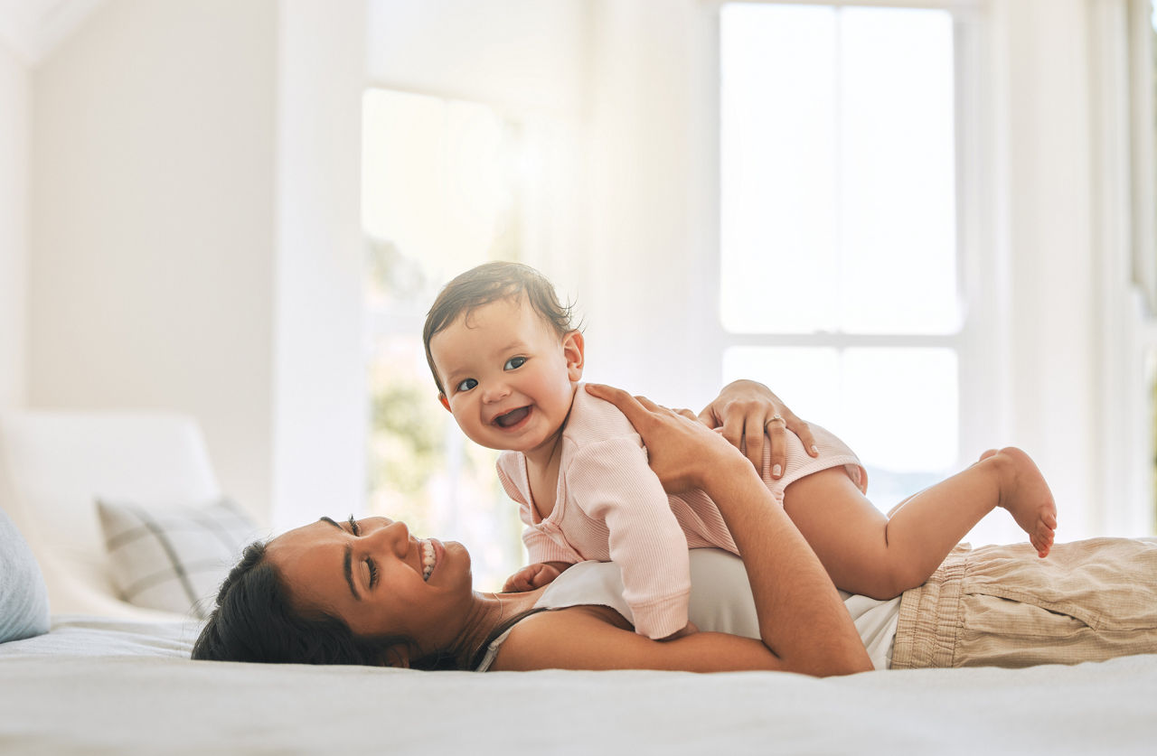 Pregnant woman checking her blood sugar level